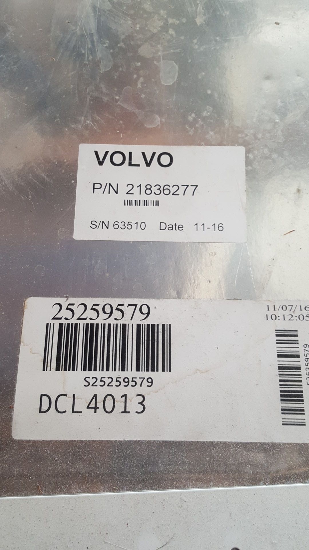 A norcold refrigerator for a Volvo truck