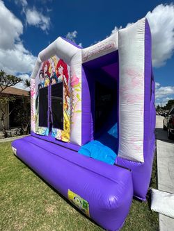Princess Inflatable Bounce House with slide