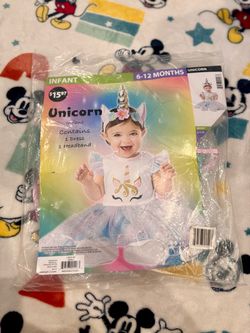Baby Unicorn Costume Dress Size 6-12 Months