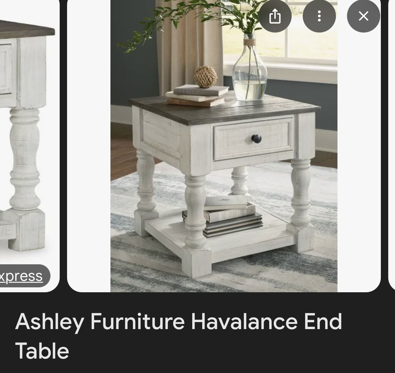 Ashleys End Table Brand New In Box Havalance Signature Furniture $75