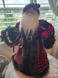 $25.00 - Old World Christmas Santa Tree Topper or Tabletop Statement Accent!  Lots of High-End Design Details!  Like New!