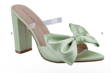 Unilady Satin Bow Block Heel