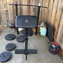 Workout bench(with weights 