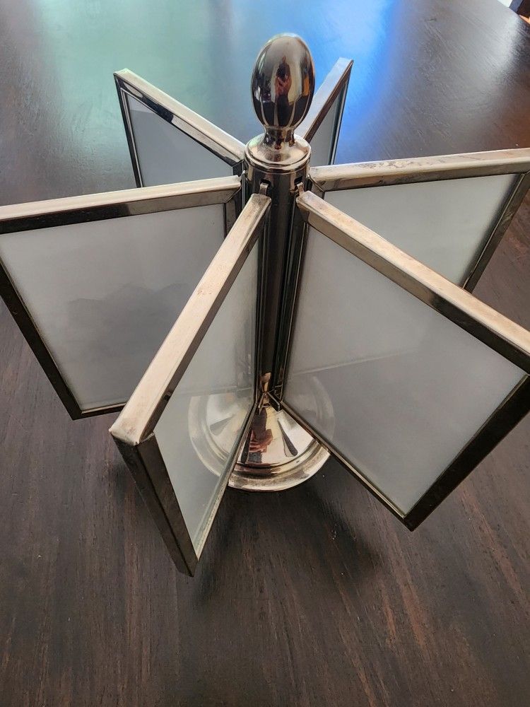 Silver Rotating Photo Frame Carousel