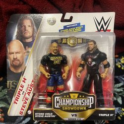 WWE Championship Showdown Stone Cold Steve Austin & Triple H 2-Pack – New