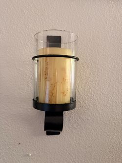 Wall Candle Sconce with Glass Hurricane