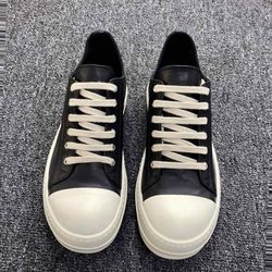 Rick Owens Leather Low Sneakers 42 