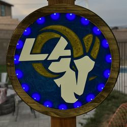 Custom LA Rams Sign With LED Lights Inside