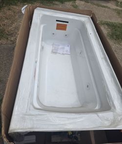 lKOHLER Archer 5 ft. Left-Drain Rectangular Alcove Whirlpool Bathtub in WhiteYou Will Also Need These Remember to get the required drain, a wall-mount