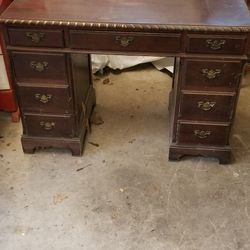 Solid wood desk desk with chair chair