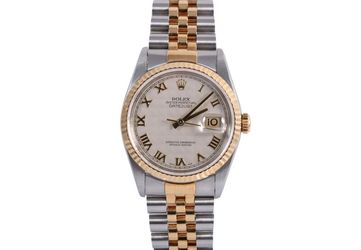 1993 Rolex Datejust 36mm - 16233 (Ivory Pyramid Roman)