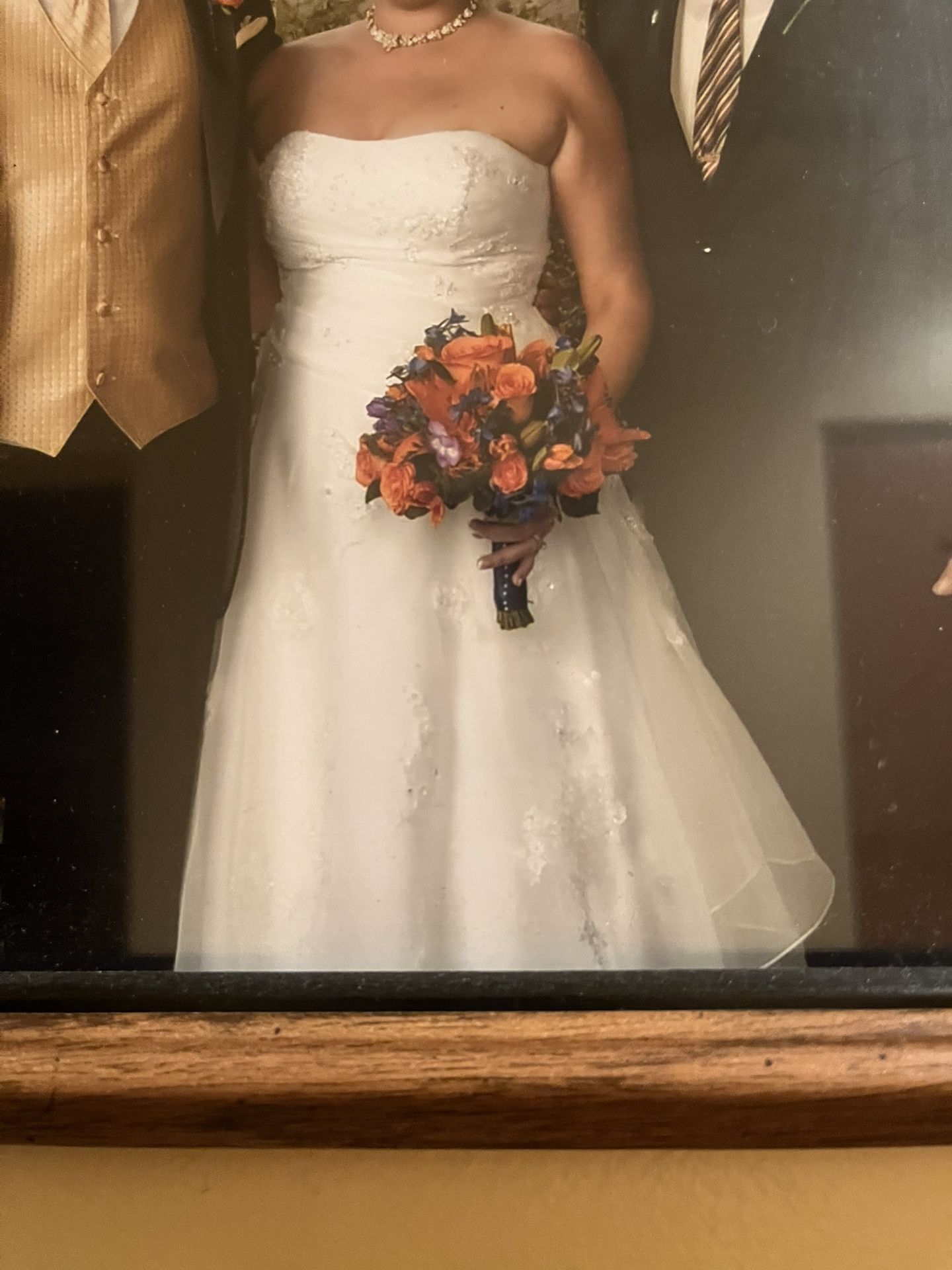 Beautiful Dave's Bridal Strapless Wedding Gown