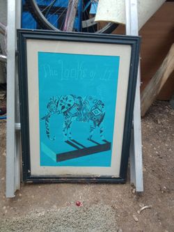 Elephant in the room painting art work in a frame