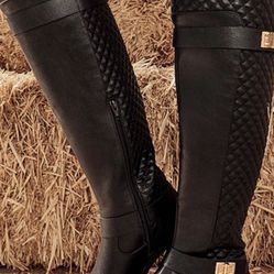 Keswick Quilted Buckle Riding Boots