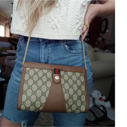 Authentic Vintage Gucci GG Monogram Supreme Web Ophidia Clutch Fanny Bum Waist Belt Crossbody Bag 