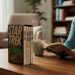 1975 Vintage Star Trek Log Series Alan Dean Foster Books 1-4 Complete Box Set. Significant Aging degradation with wear and tear. See Pics. This is a v