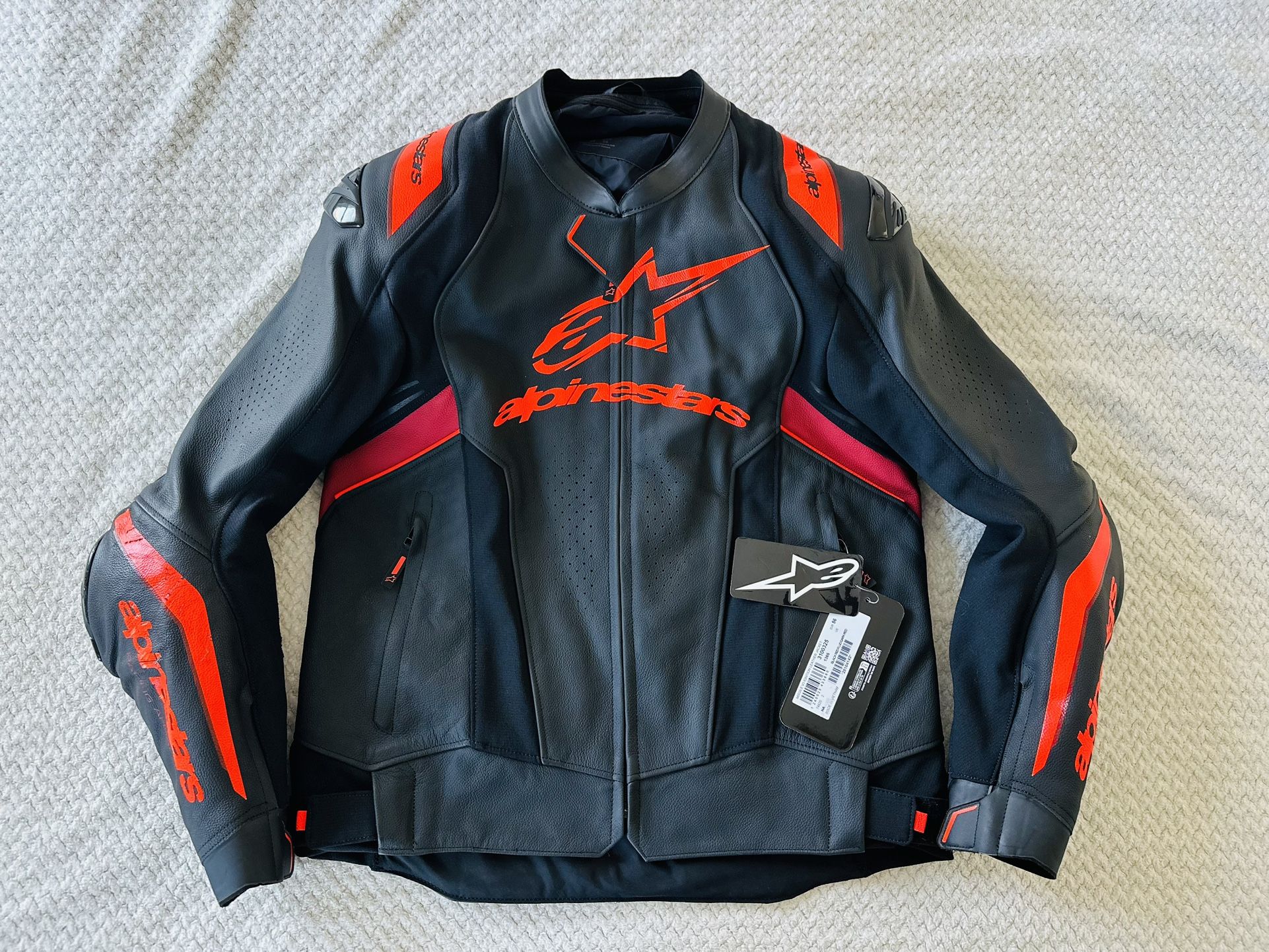 Alpinestars Missile v3 Ignition Perforated Leather Racing Motorcycle Jacket Size US 46/EU 56