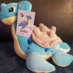 Pokemon Lapras Plush Soft Stuffed Doll Toys Cute Collectible 10 Inch Kids
