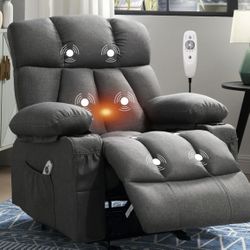 Gray Massage  Recliner Chair