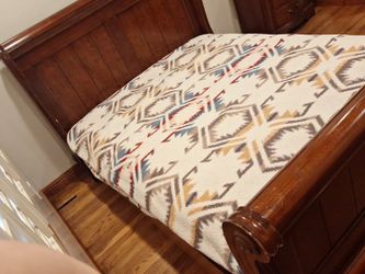 Queens bed frame and mattress