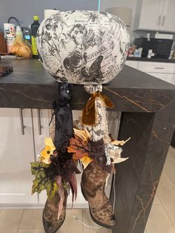 Handmade Halloween Witch Legs Decoration