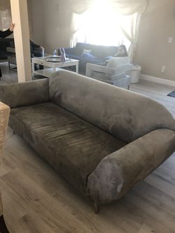 Grey couch suede 200