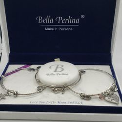 Bella Perlina 3 Bracelet Set "Love You To The Moon And Back" Firm Price 