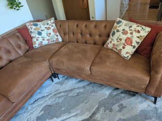 Brown modular couch