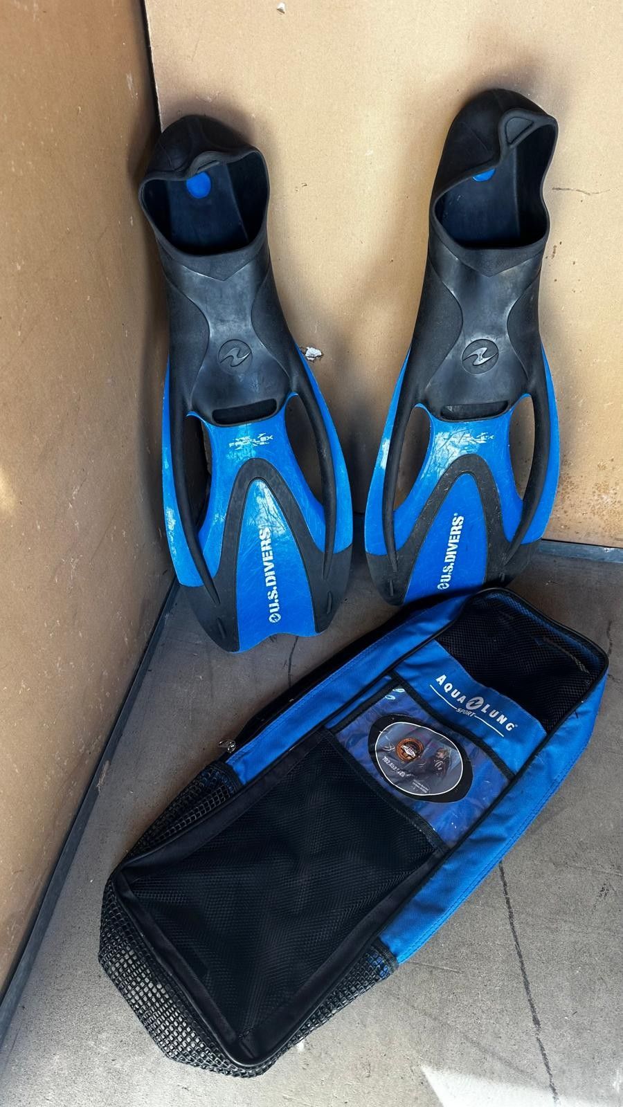 Diving Fins And Bag