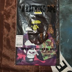 Bape Black & Purple Camo Streetwear Tshirt