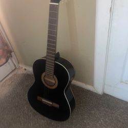 Black 6 String Gutiar 