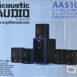 Acoustic Audio AA5102 Bluetooth Powered 5.1 Speaker System Home Theater Surround