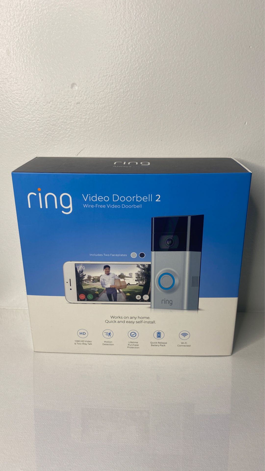 Ring video doorbell 2 wireless doorbell.