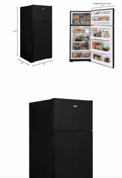 Like-New Black Hotpoint Refrigerator! Spacious! Beautiful