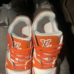 Orange LV trainers size 11 mens