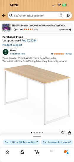 Zinus 55 Inch Desk