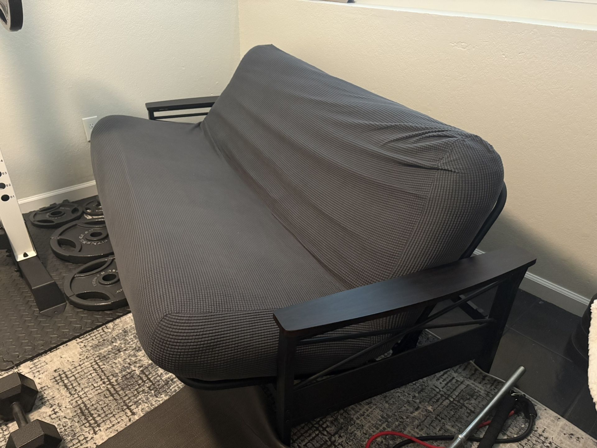 Futon with 10" memory foam mattress