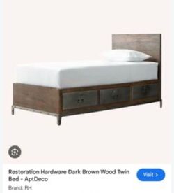 Restoration Hardware Twin Bed