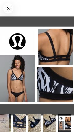 Lululemon Water: Surf To Sand Booster Top in Sketch Palm White Black/Black (8)
