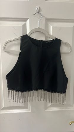 Dress shirt  (black silk w / stone)