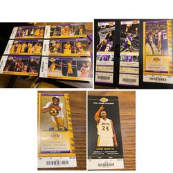 Kobe Bryant Lakers Used Game Ticket Stubs