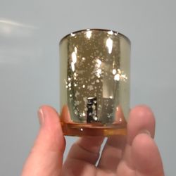 36 Set Candle Holders Speckled Mercury Gold Glass Candle Holder Jars Wedding