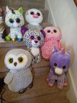 Six very large ty beanie boos lot number two