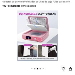 Nail Dust Collector Profesional – Aspirador de Polvo para Uñas con Filtro HEPA