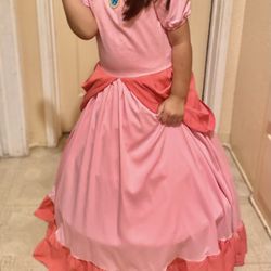 Princess Peach Kids Costume