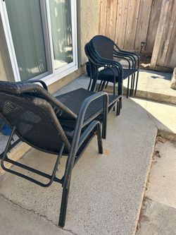 Chaise loungers and chairs