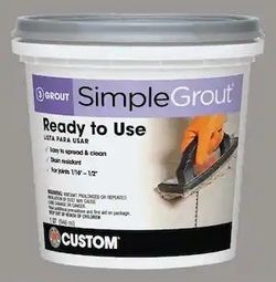 Custom Building Products SimpleGrout Premixed Grout – #165 Delorean Gray (1 Quart, ~90%+ Full)