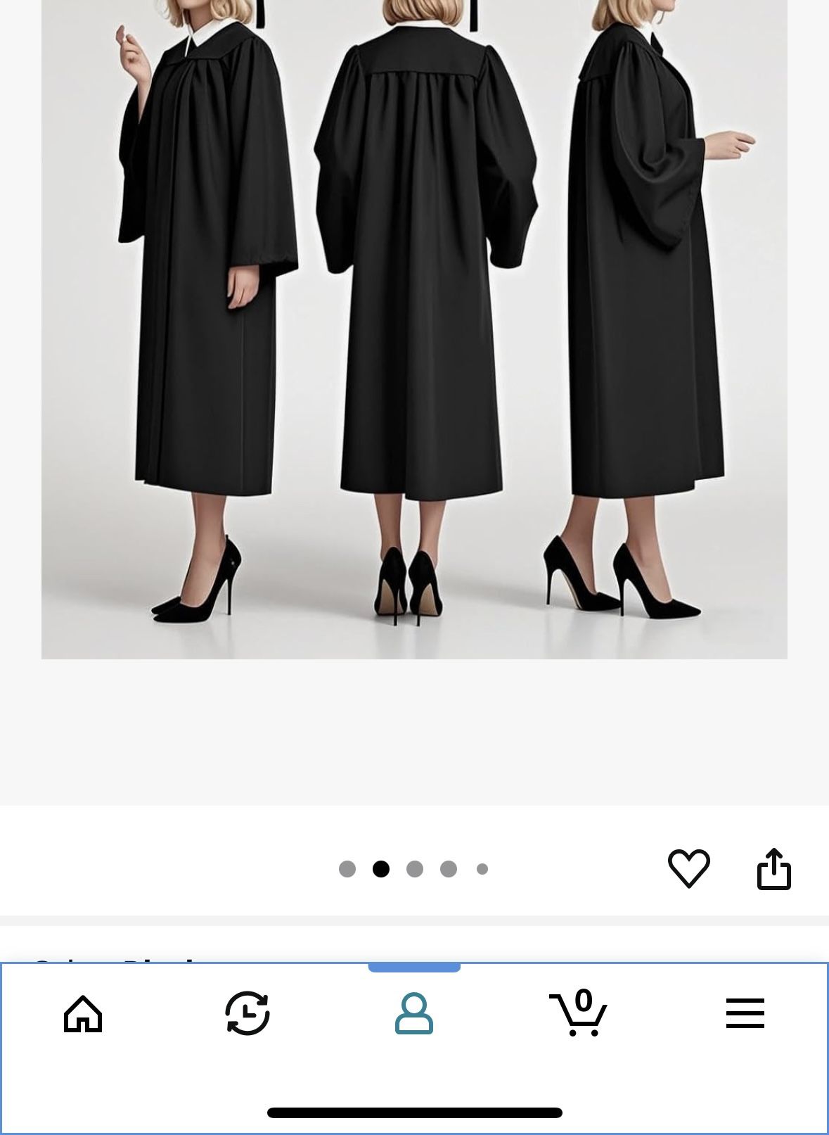 Black Graduation Gown Middle High School College for Adult Graduation Robe