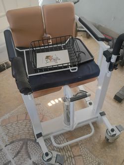 Patient Transfer Lift Chair with Commode