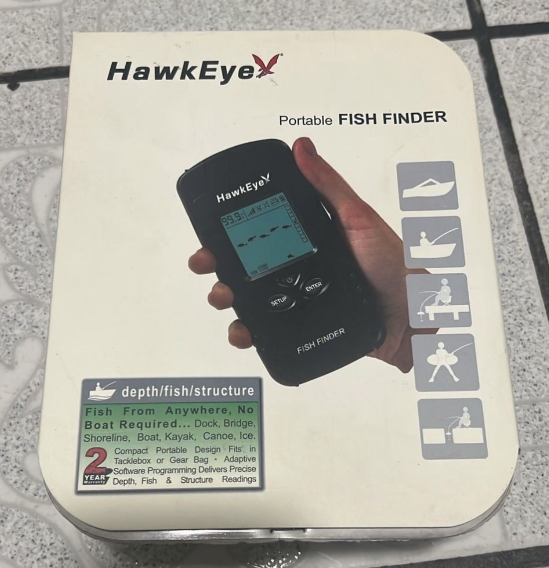 HawkEye Portable Fish Finder GPS Brand New Unopened 